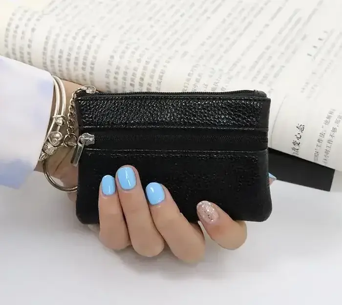 Porte-monnaie en cuir pour femme