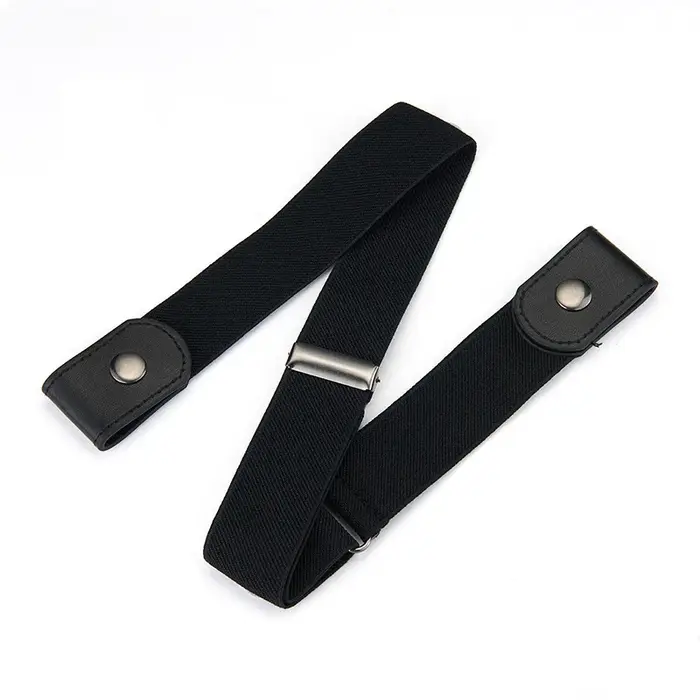 Ceinture simple et élégante pour femme, ceinture élastique pour homme, ceinture tissée invisible et