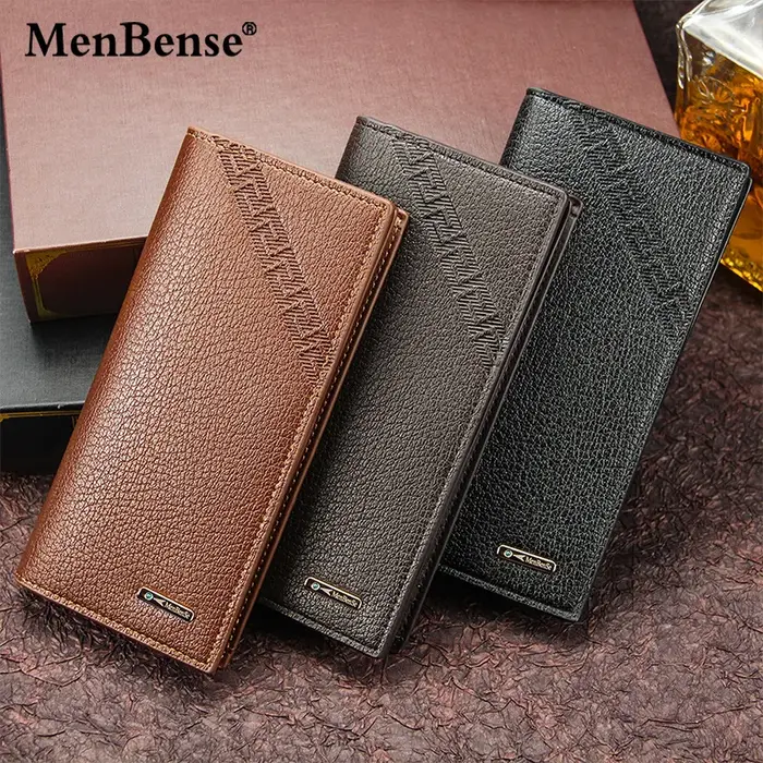 Portefeuille pour hommes longue mode plusieurs fentes pour cartes