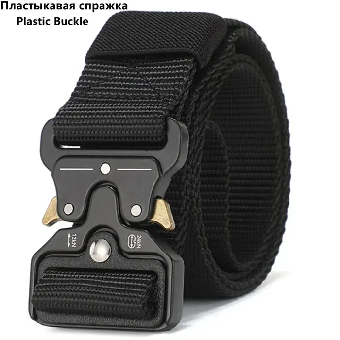Ceinture tactique de chasse en plein air pour hommes, boucle multifonctionnelle en Nylon, ceinture e