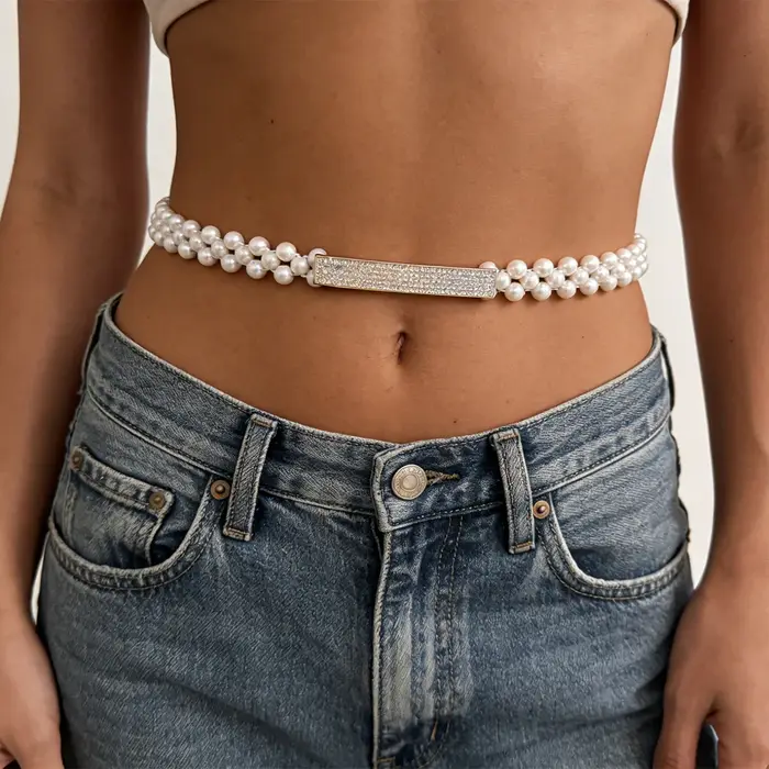 Ceintures de taille en perles élégantes et luxueuses pour femmes