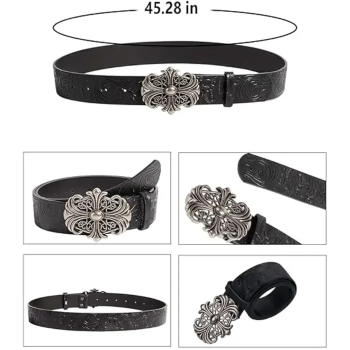 Ceinture rétro bohème punk Y2K, ceintures de mode personnalisées pour hommes et femmes, parfaites pour les jeans, les robes et les tenues décontractées