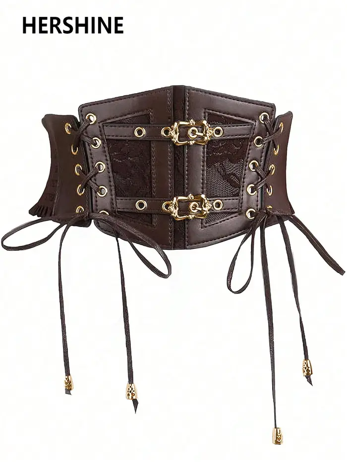HERSHINE 1 pièce ceinture large élastique élégante et sexy pour femme, gothique Y2K, Harajuku, Punk,