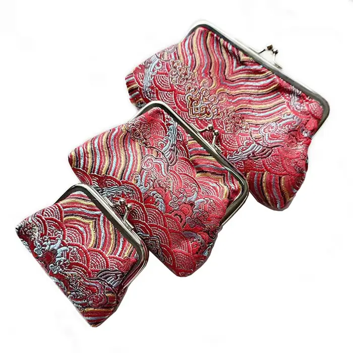 Porte-monnaie brodé vintage pour femme