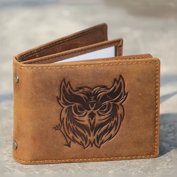 Porte carte en cuir véritable pour hommes