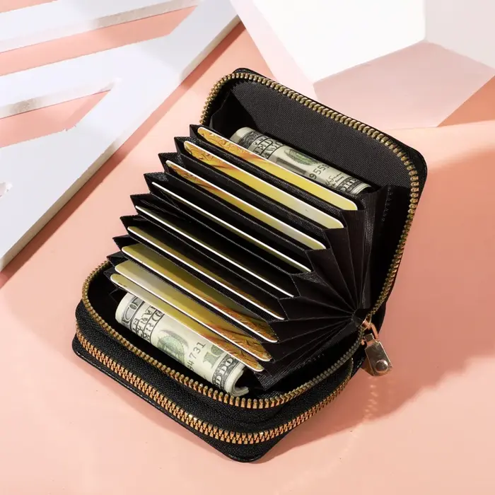Porte-monnaie court zippé pour femme