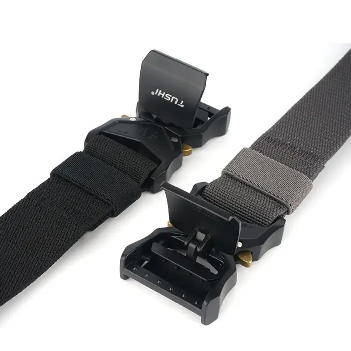 HSSEE nouvelle ceinture élastique officielle en métal dur véritable boucle à dégagement rapide ceinture tactique pour hommes accessoires pour hommes livraison directe