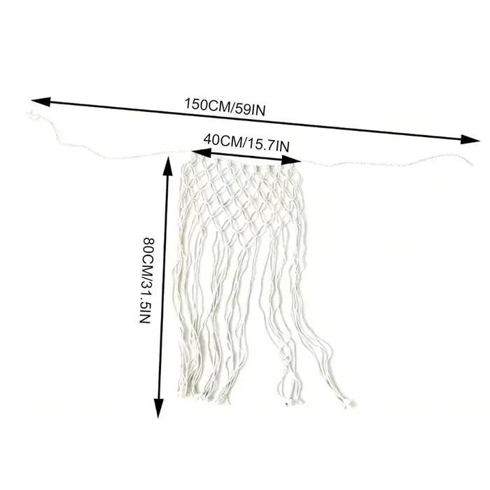 Ceinture en macramé tressée à la main avec pompons