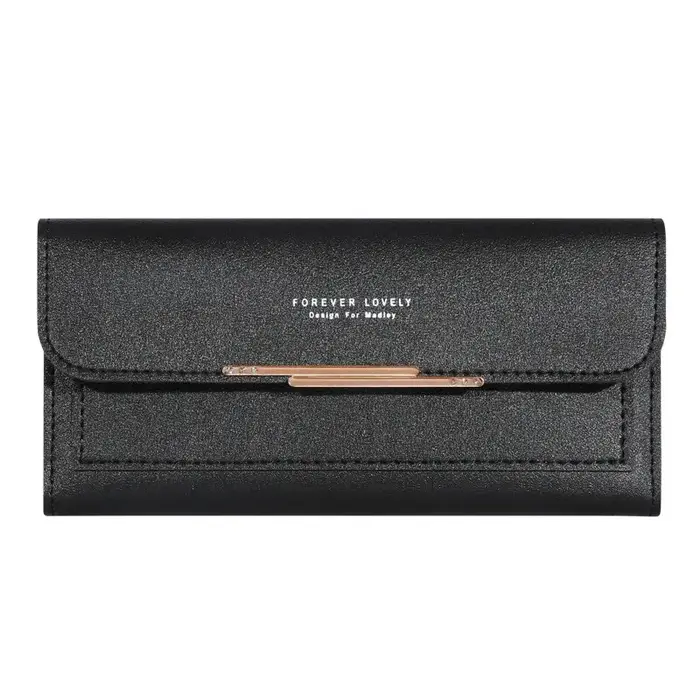 Portefeuille Long pliable en métal pour femmes, personnalisé, mignon, Mini portefeuille à la mode, p