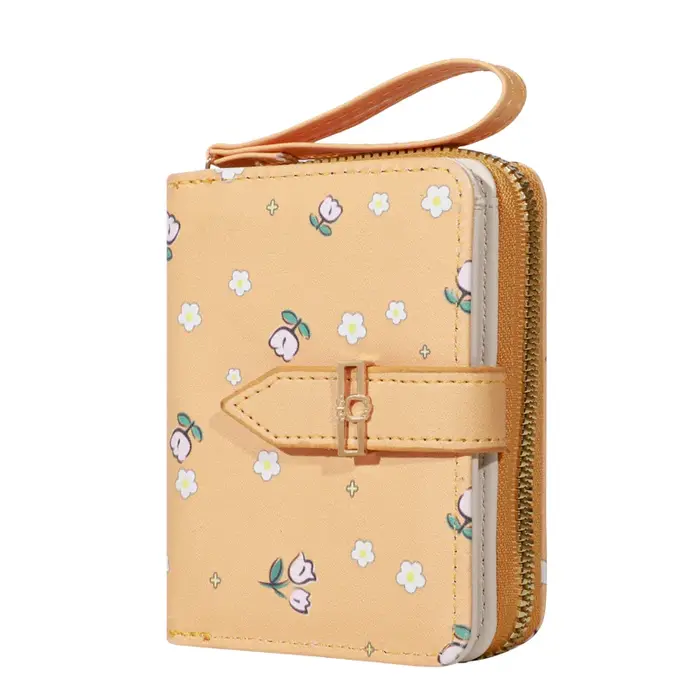 Porte-carte de crédit à motifs de fleurs pour femmes ou hommes