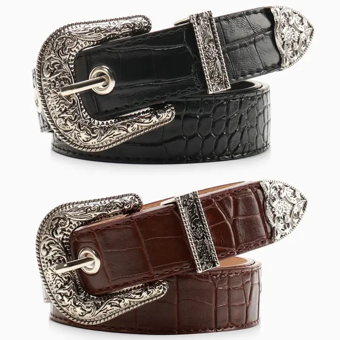 Ceinture gothique rétro noire pour femmes
