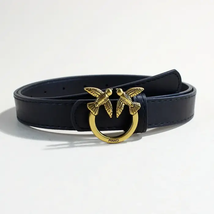 Ceinture décontractée pour femme avec boucle en forme d'hirondelle, ceinture en cuir tendance pour f