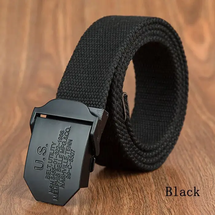 Ceinture noire pour homme avec boucle américaine