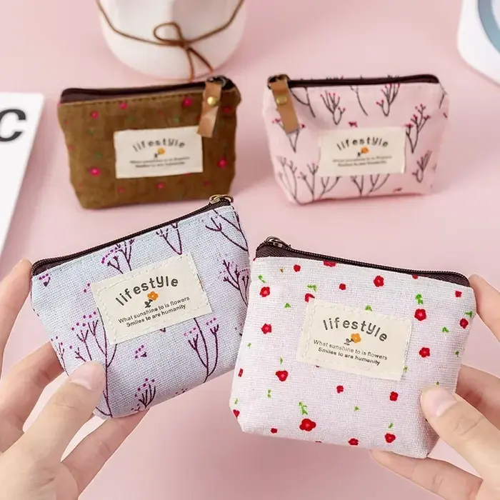 Porte-monnaie floral frais pour femmes