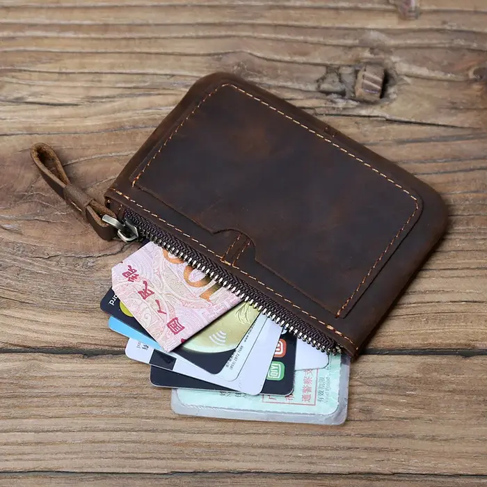 NZPJ – Mini portefeuille en cuir pour hommes