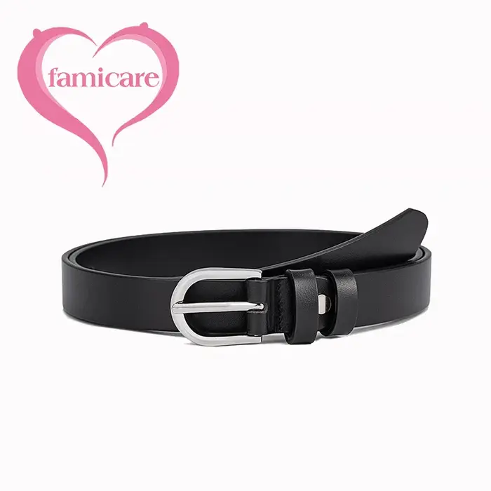 Ceinture en cuir de vachette véritable pour femme