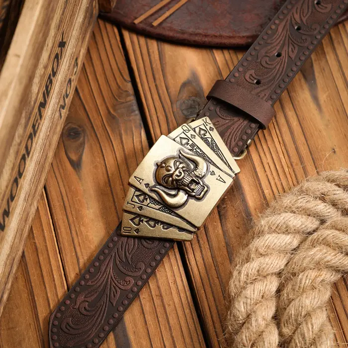 Ceinture en PU à boucle western
