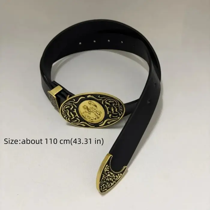 Ceinture de luxe en cuir pour femmes, boucle gravée en métal, boucle réglable, chaîne de taille à homard pour Jeans