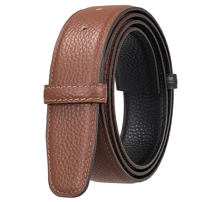 Sangle de ceinture en cuir pleine fleur double face de 3