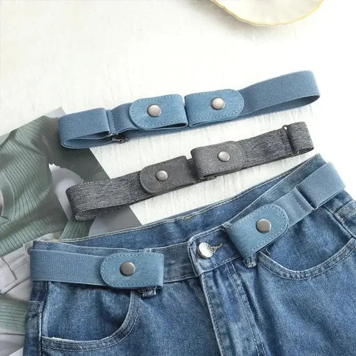 Ceinture extensible réglable sans boucle ceinture Invisible pour femmes hommes jean facile à porter 