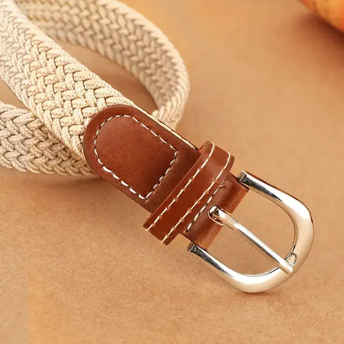 Ceinture tissée élastique et élastique pour femmes en une seule tenue, ceinture en jean décontractée