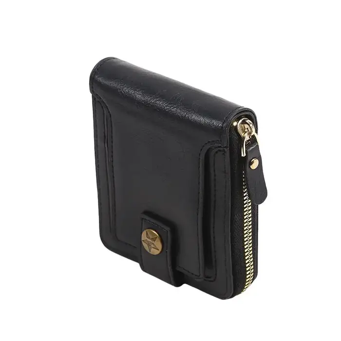 Portefeuille pour homme en PU avec fermeture éclair