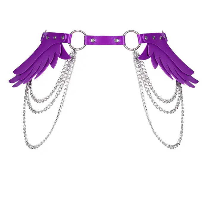 Ceinture en cuir à chaîne multicouche avec ailes d'ange, Sexy et tendance, mode créative, joint de t