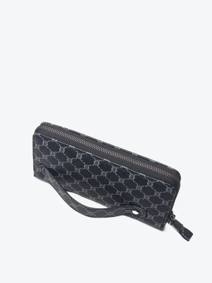 ​ ​ Portefeuille Long à fermeture éclair pour hommes avec motif géométrique