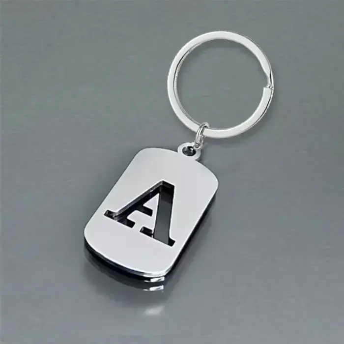 Porte-clés anneau bijoux de fête cadeau Cool A-Z lettres porte-clés hommes portefeuille breloques 26