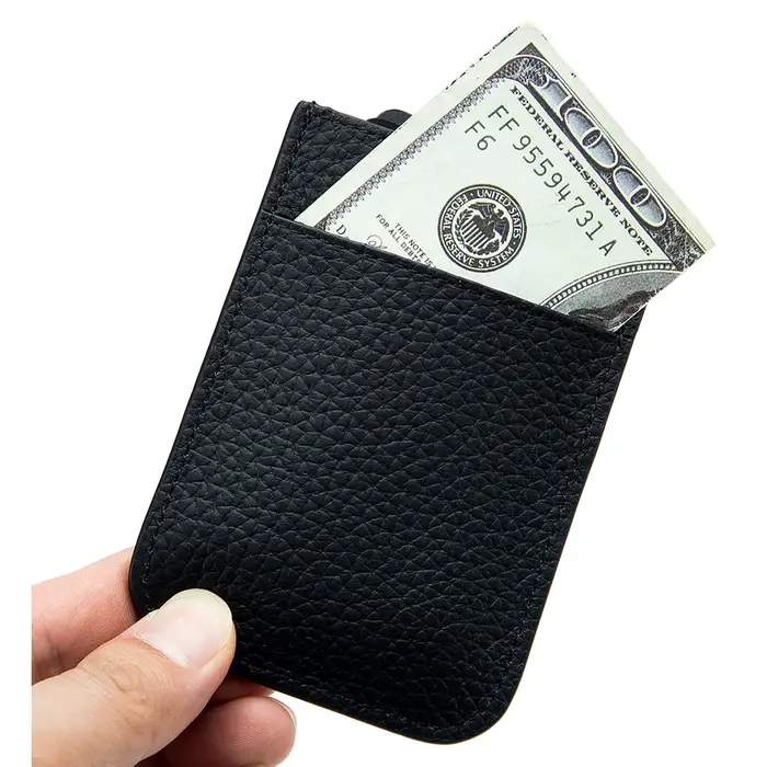 Porte-cartes mince en cuir véritable