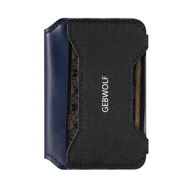 Porte-cartes fin en cuir, petit portefeuille de poche avant avec fermeture magnétique, blocage RFID,