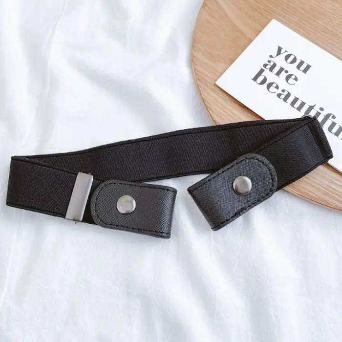 Ceinture élastique invisible pour femme, ajustement taille, sans boucle, antidérapante, pour pantalo