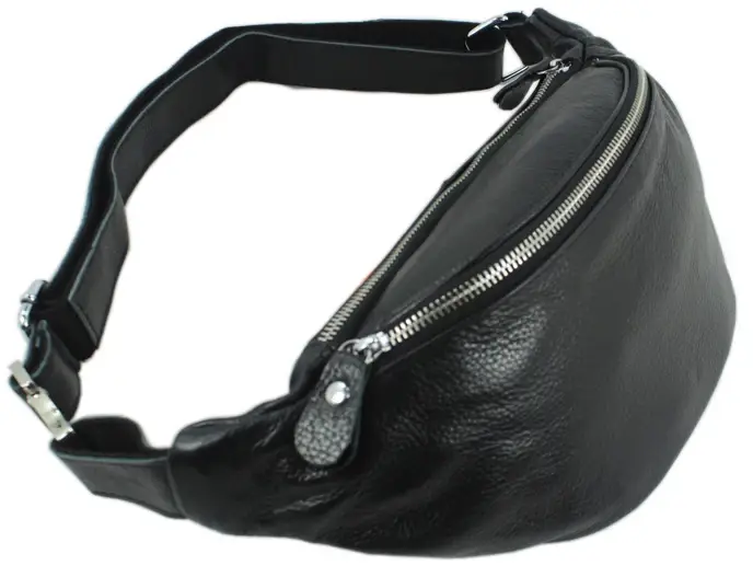 Sac de taille en cuir véritable pour hommes