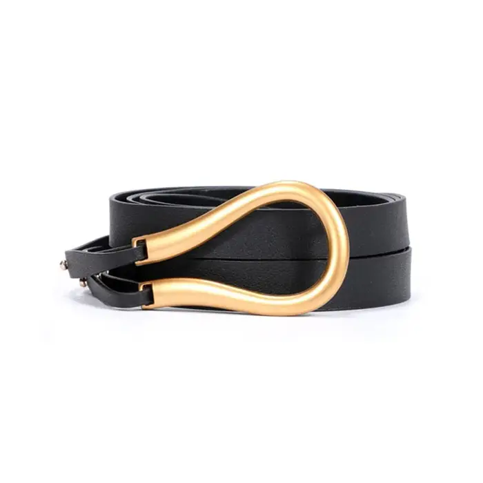 Mode femme ceinture de haute qualité décontracté léger fer à cheval boucle grand en forme de U luxe 