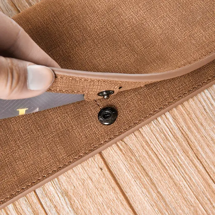 Portefeuille long pour homme en cuir PU de haute qualité