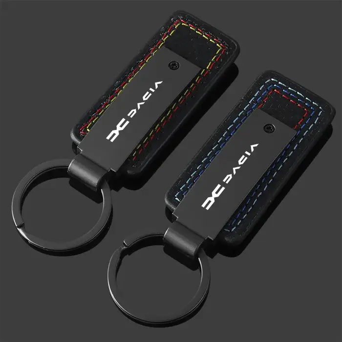 Alliage cuir mode cadeau voiture porte-clés
