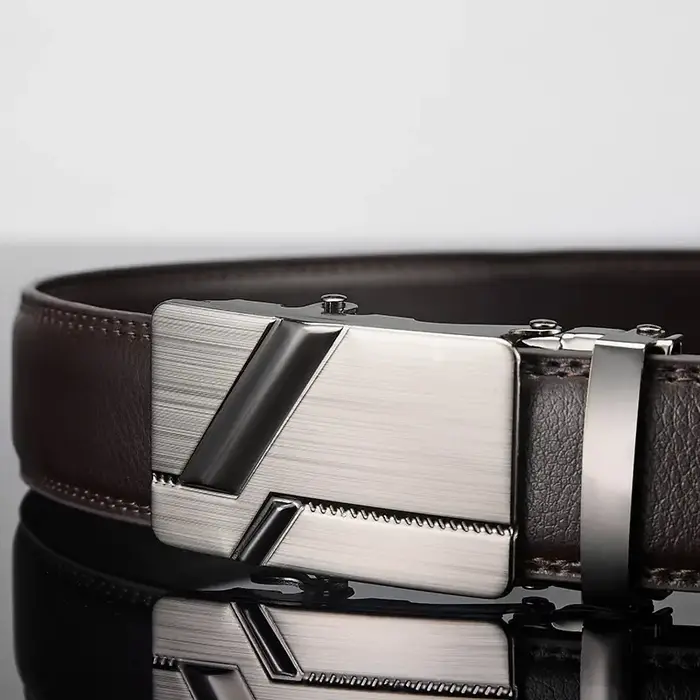 Ceinture en cuir PU noir pour hommes