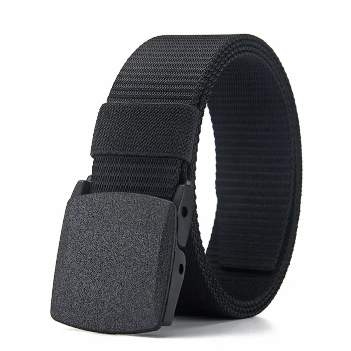 Ceinture tressée en Nylon pour hommes, boucle automatique Non métallique, trajet quotidien, ceinture