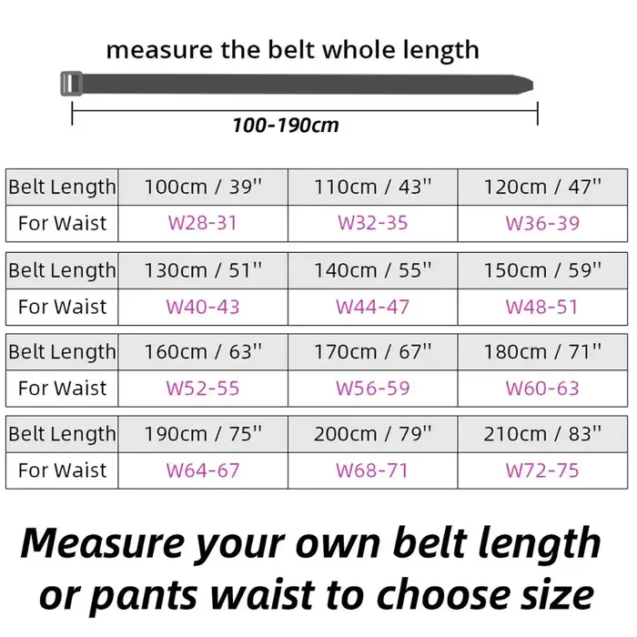 Ceinture grande taille pour hommes