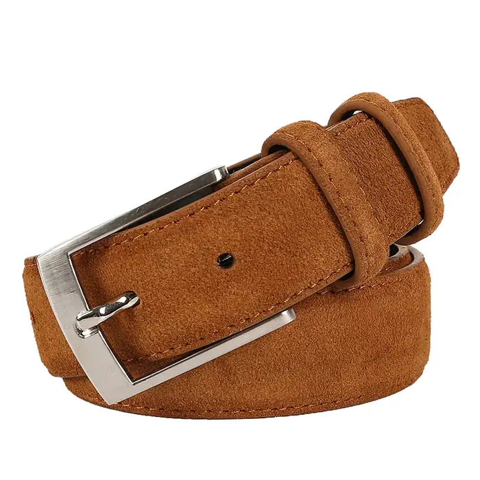 Nouvelle Collection 2026 : Ceinture en Cuir Véritable Velours de Marque Tendance pour Hommes – Ceint