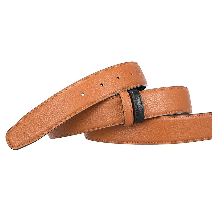 Sangle de ceinture en cuir pleine fleur double face de 3