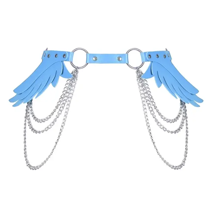 Ceinture en cuir à chaîne multicouche avec ailes d'ange, Sexy et tendance, mode créative, joint de taille, jupes de personnalité, Jeans décoratifs