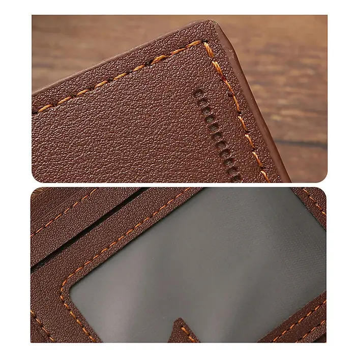Portefeuille Vintage en cuir PU minimaliste pour hommes