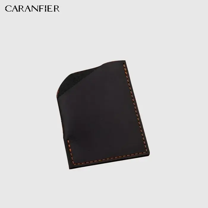 CARANFIER portefeuilles pour hommes porte-carte Premium fabriqué en cuir véritable Cartera Ultra-mince femmes sacs à main unisexe crédit Notecase