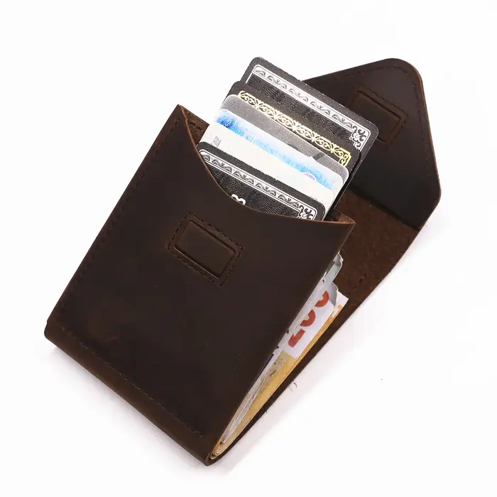 Portefeuille en cuir véritable pour hommes
