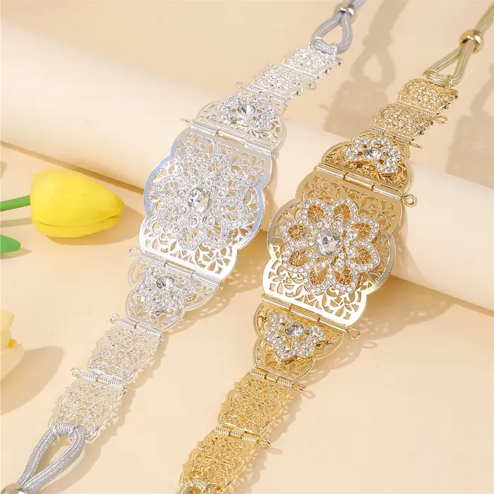 Ceinture de bijoux de luxe de style vintage pour femmes, longueur réglable, accessoire de mariage/banquet/vacances, bijoux premium, cadeau pour femmes