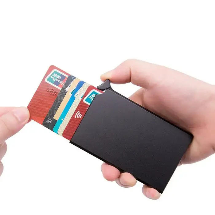 Portefeuille Rfid en aluminium et métal