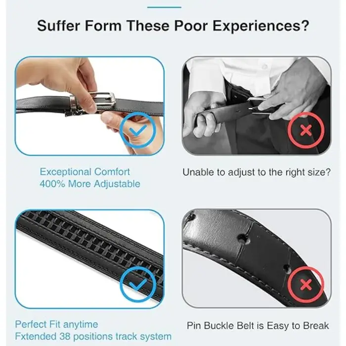 Ceinture à boucle automatique de créateur de mode pour hommes