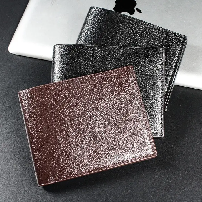 Portefeuille en cuir véritable pour homme