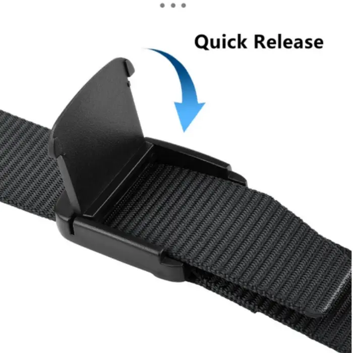Ceinture décontractée pour homme, ceinture en toile à boucle automatique sans métal, ceinture pour jeans homme, adaptée pour les sorties en plein air et le quotidien